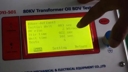 Gdyj-502A IEC156 Transformer Oil Test Equipment Automatic 80kv Transformer Oil Breakdown Voltage Bdv Tester
