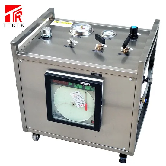 Unità di prova idrostatica di marca Terek per bombola GPL con registratore grafico su carta da 10 a 20000 PSI